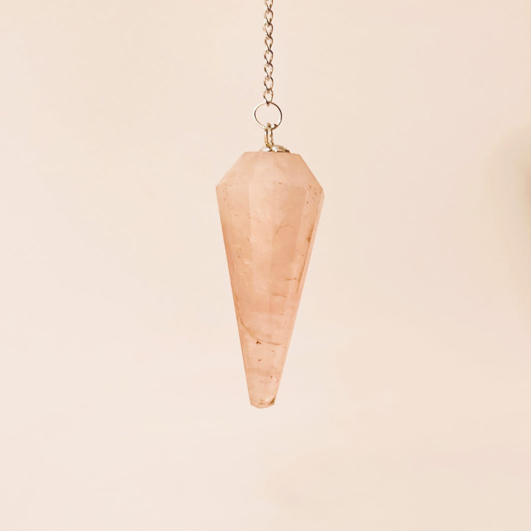 Rose Pendulum Rose Quartz Pendulum – Dancing Cranes Imports