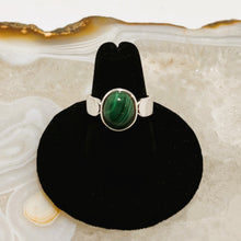Load image into Gallery viewer, Malachite Cabochon Ring (Size 7)
