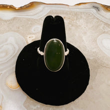 Load image into Gallery viewer, Nephrite Jade Cabochon Ring  (Size 8.5)
