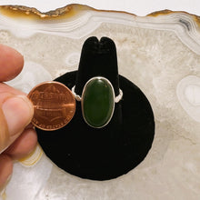 Load image into Gallery viewer, Nephrite Jade Cabochon Ring (Size 5)
