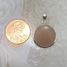 Load image into Gallery viewer, Peach Moonstone Round Cabochon Pendant

