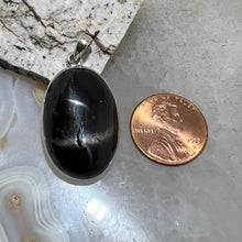 Load image into Gallery viewer, Black Star Diopside Oval Pendant
