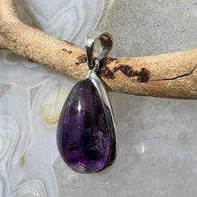 Load image into Gallery viewer, Elestial Amethyst Quartz Teardrop Cabochon Pendant
