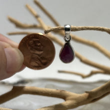 Load image into Gallery viewer, Ruby Delicate Teardrop Pendant
