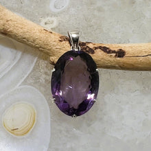 Load image into Gallery viewer, Amethyst Prong Set Faceted Pendant
