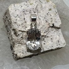 Load image into Gallery viewer, Crystal Quartz Faceted Oval Prong Set Pendant
