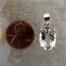 Load image into Gallery viewer, Crystal Quartz Faceted Oval Prong Set Pendant
