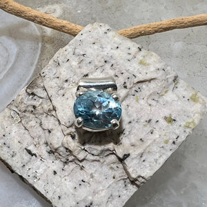 Blue Topaz Faceted Pendant