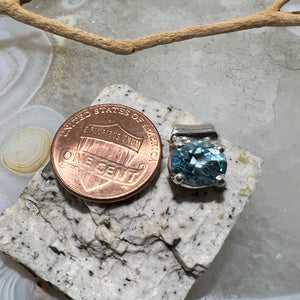 Blue Topaz Faceted Pendant