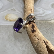 Load image into Gallery viewer, Amethyst Prong Set Faceted Oval Pendant
