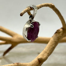Load image into Gallery viewer, Ruby Faceted Oval Prong Set Pendant
