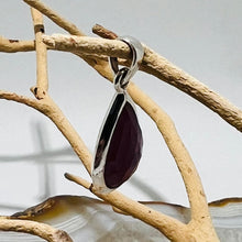 Load image into Gallery viewer, Ruby Faceted Teardrop Pendant
