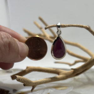 Ruby Faceted Teardrop Pendant