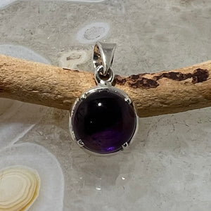 Amethyst Round Cabochon Pendant