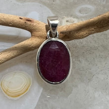Load image into Gallery viewer, Ruby Faceted Oval Pendant
