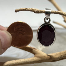 Load image into Gallery viewer, Ruby Faceted Oval Pendant
