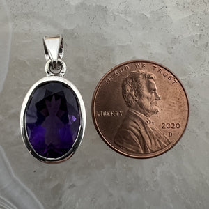 Amethyst Cutout Bezel Set Faceted Pendant