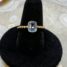 Load image into Gallery viewer, Sapphire 18K Gold-Plated Ring (Size 8)
