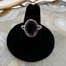 Load image into Gallery viewer, Amethyst Oval Faceted Ring (Size 8.5)
