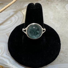 Load image into Gallery viewer, Aquamarine Round Cabochon Ring (Size 9)
