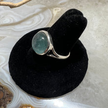 Load image into Gallery viewer, Aquamarine Round Cabochon Ring (Size 9)
