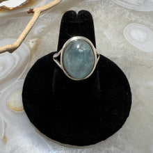 Load image into Gallery viewer, Aquamarine Cabochon Oval Ring (Size 7.5)
