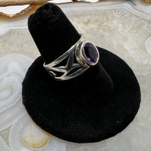 Load image into Gallery viewer, Amethyst Oval Faceted Bezel Set Ring (Size 7)
