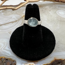 Load image into Gallery viewer, Aquamarine Cabochon Wave Ring (Size 6.5)
