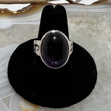 Load image into Gallery viewer, Amethyst Oval Cabochon Bezel Set Ring (Size 9)

