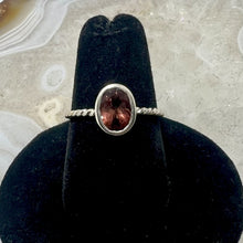 Load image into Gallery viewer, Pink Tourmaline Faceted Oval Bezel Set Ring (Size 7)
