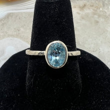 Load image into Gallery viewer, Blue Topaz Faceted Oval Ring (Size 8)
