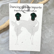 Load image into Gallery viewer, Malachite Mushroom Earrings

