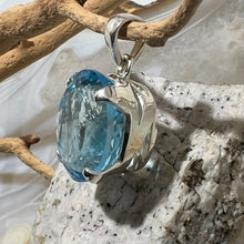 Load image into Gallery viewer, Blue Topaz Faceted Oval Pendant

