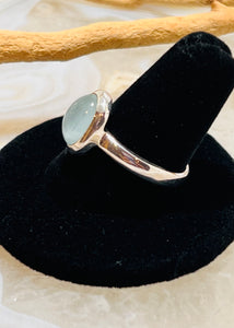 Aquamarine Cabochon Ring (Size 9.5)