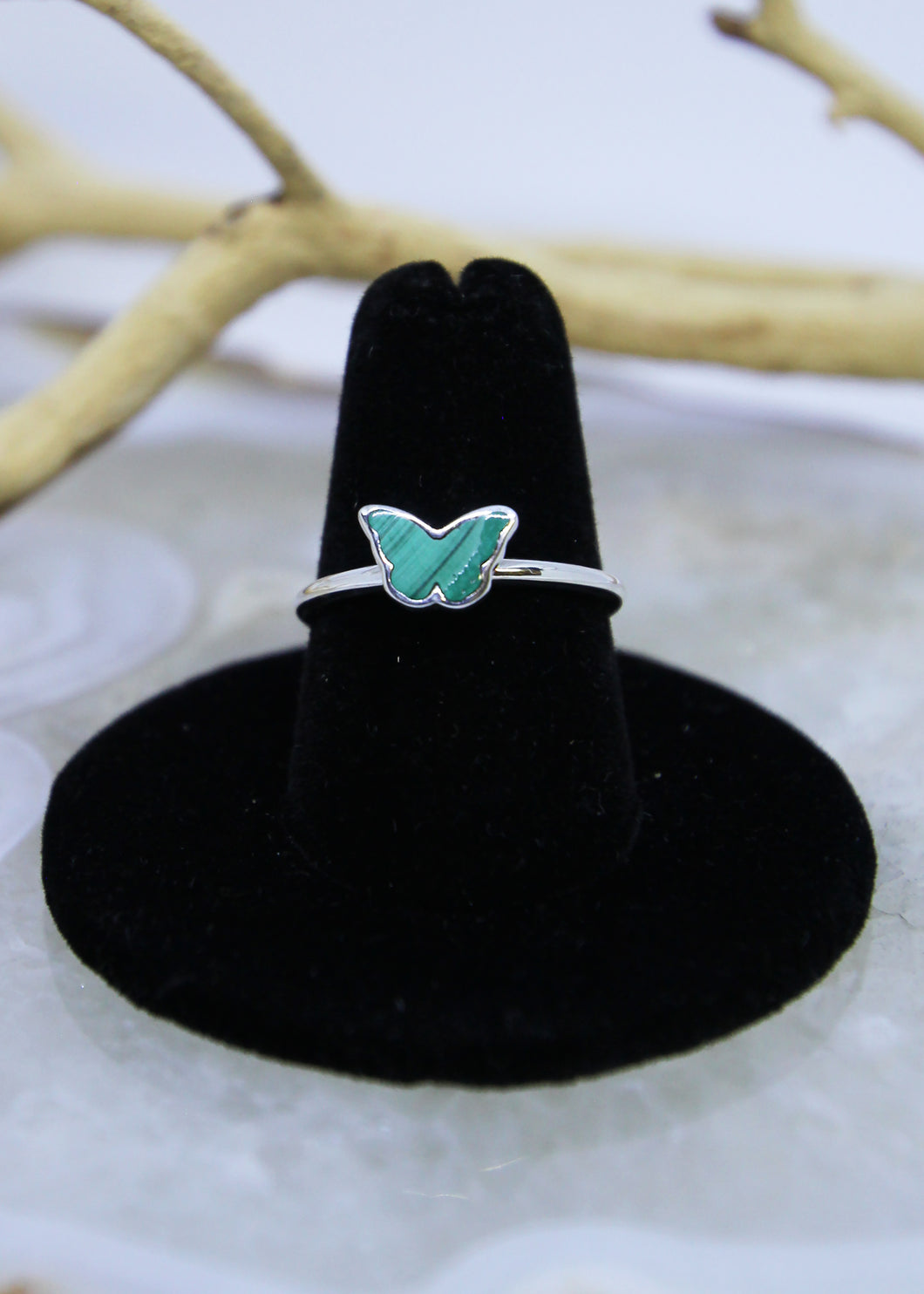 Malachite Butterfly Ring (All Sizes)