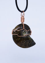 Load image into Gallery viewer, Ammonite Wire Wrapped Pendant

