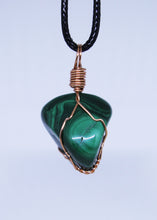 Load image into Gallery viewer, Malachite Wire Wrapped Pendant

