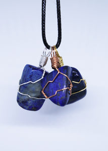 Lapis Lazuli Wire Wrapped Pendant