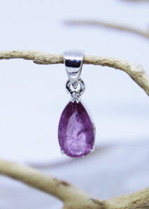 Pink Tourmaline Faceted Pendant