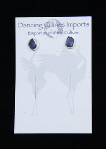 Sapphire Raw Earrings Irregular*