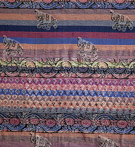 Purple Striped Elephant Tapestry